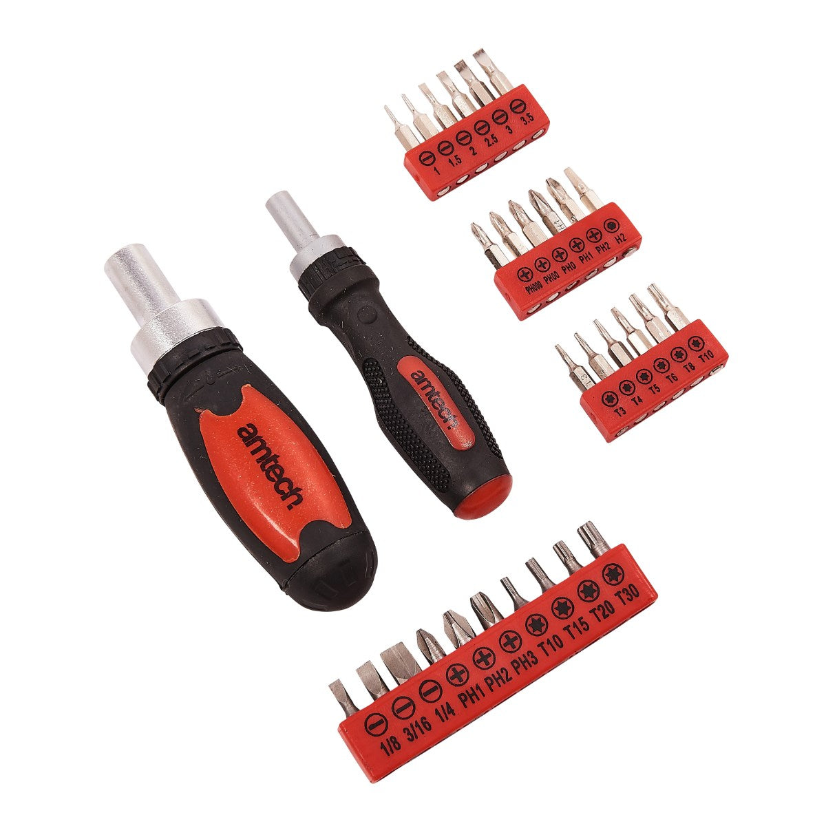 AMTECH STUBBY & MINI RATCHET DRIVER SET 30/PCS. AML1245 \\\KD00481