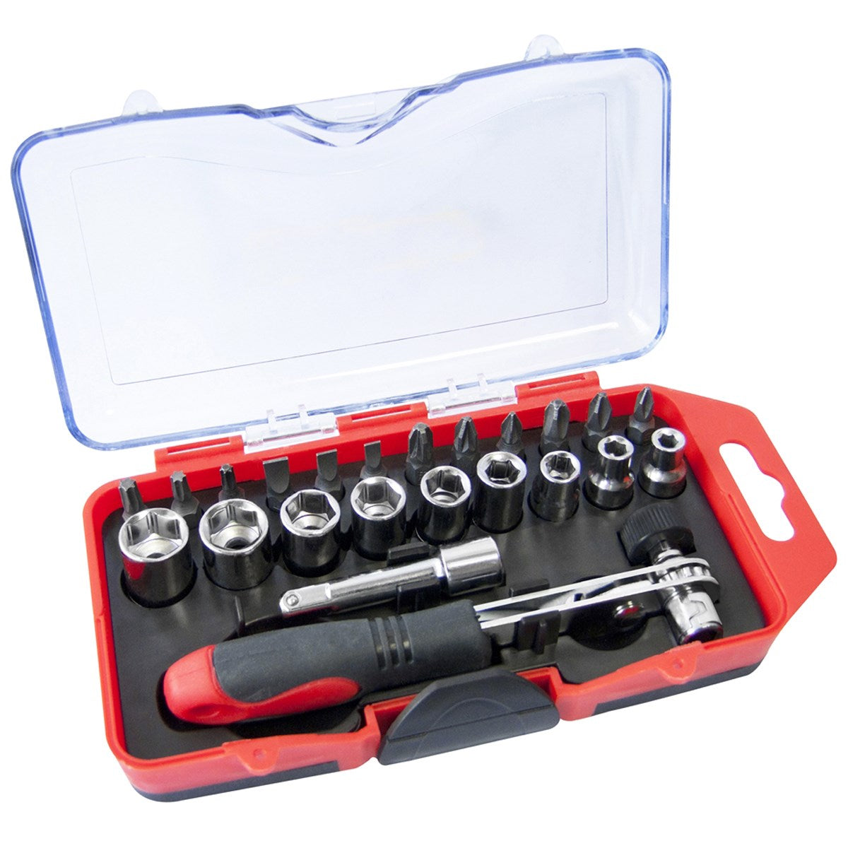 AMTECH OFFSET RATCHET HANDLE BIT & SOCKET SET 23/PCS. AML1955 \\\KD00483