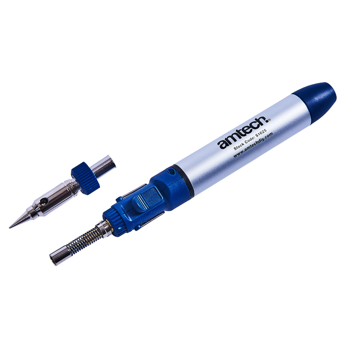 AMTECH GAS SOLDERING IRON WITH PENCIL & TORCH TIPS. AMS1625 \\\KD00528