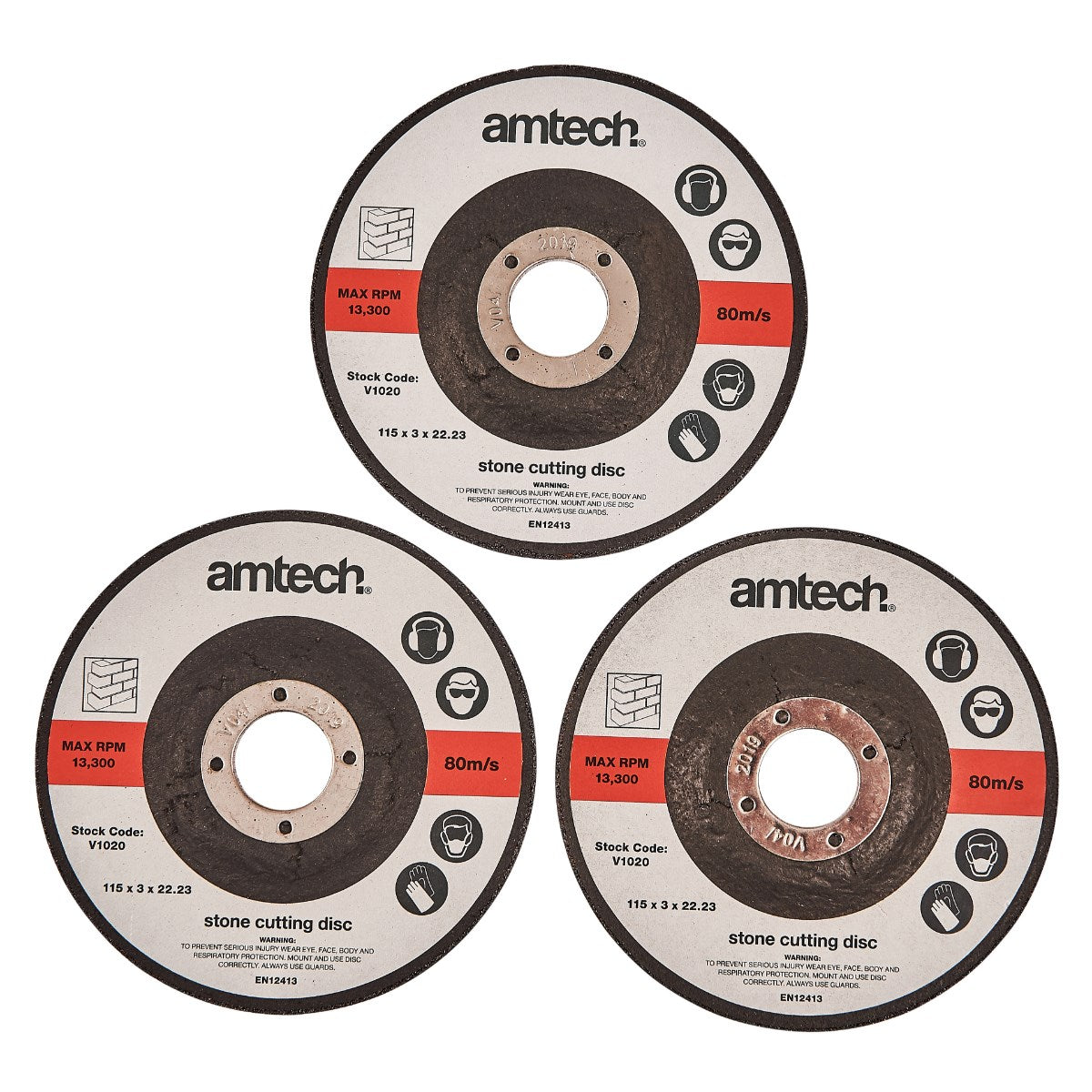 AMTECH 115MM STONE CUTTING DISC 3/PCS. AMV1020 \\\KD00576
