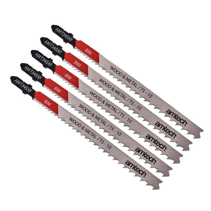 AMTECH WOOD & METAL JIGSAW BLADE SET (AMT345XF) 5/PK. AMM1616 \\\KD00645