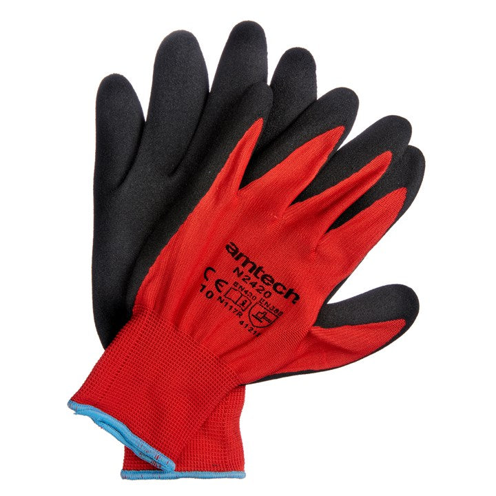 AMTECH NITRILE PERFORMANCE WORK GLOVES - XL (SIZE 10). AMN2420 \\\KD00663