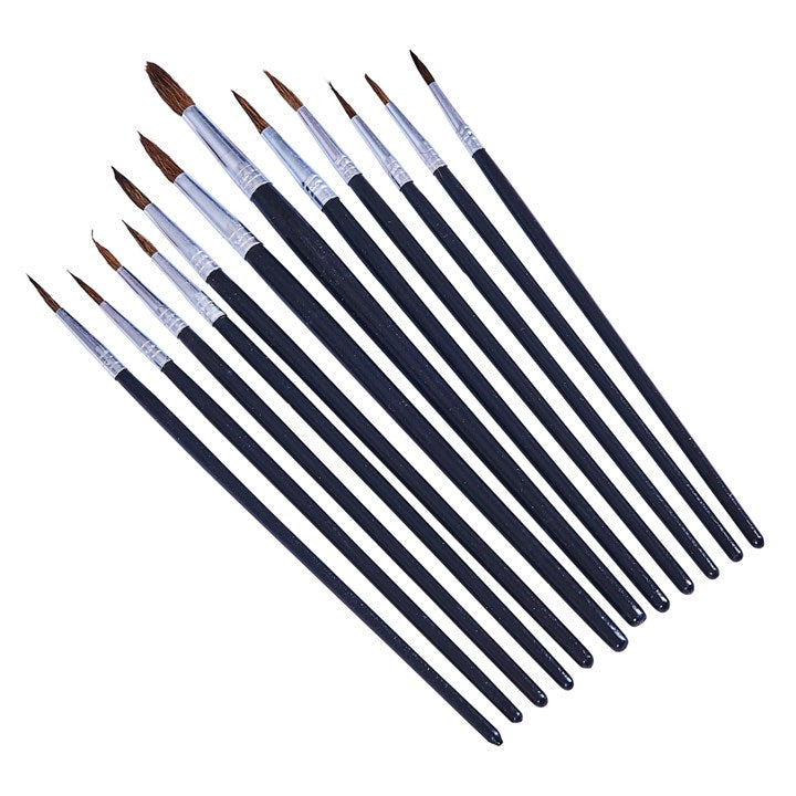 AMTECH FINE POINTED TIP ART BRUSH SET 12/PK. AMS4120 \\\KD00688