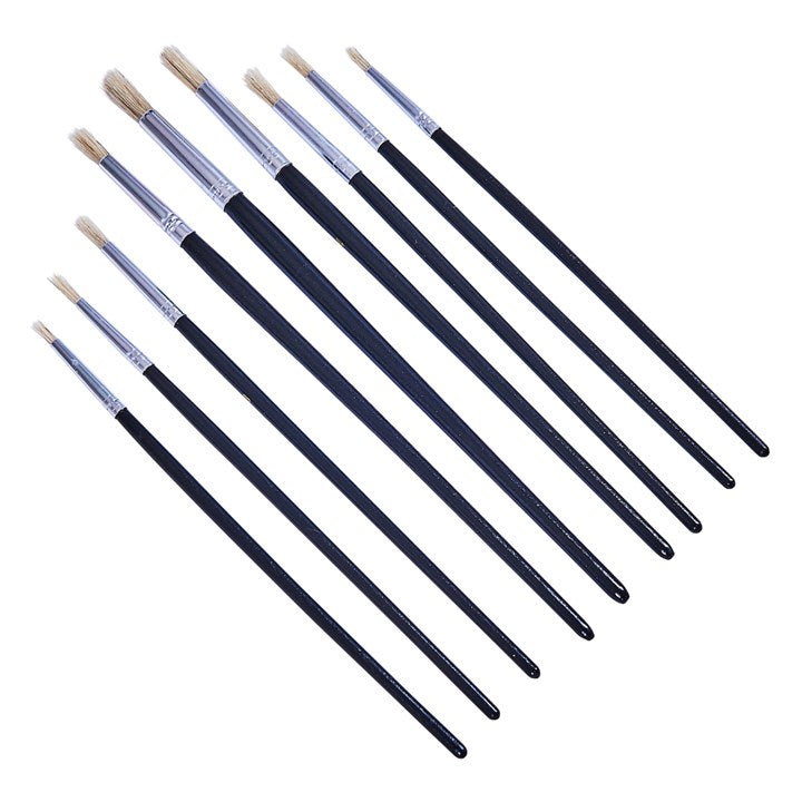 AMTECH ROUND TIP ART BRUSH SET 9/PK. AMS4135 \\\KD00689
