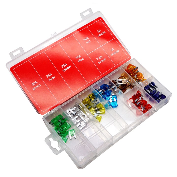 AMTECH MINI BLADE AUTO FUSE KIT 96 PCS. AMS6208 \\\KD00692