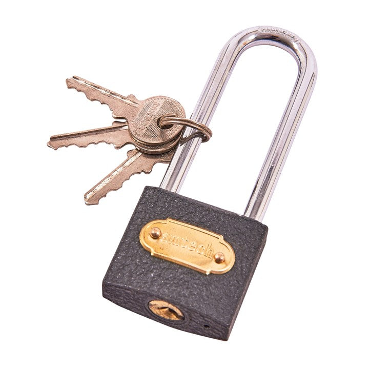 AM-TECH LONG SHACKLE IRON PADLOCK 38MM. AMT0600C \\\KD00698