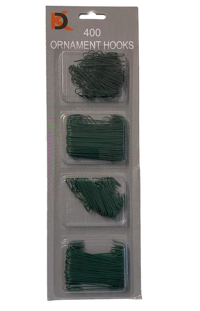 400 CHRISTMAS TREE ORNAMENT BAUBLES HANGERS HOOKS MULTI PURPOSE HOLDERS CRAFT GREEN. FF-06-400GR \\\KD00700