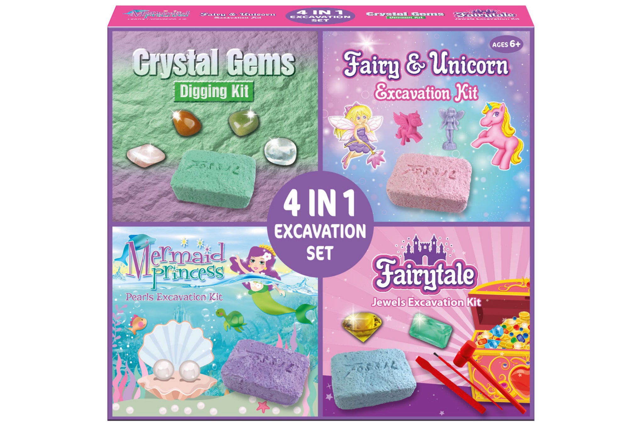 4-IN-1 EXCAVATION SET - GIRLS. TY6407 \\\KD00770