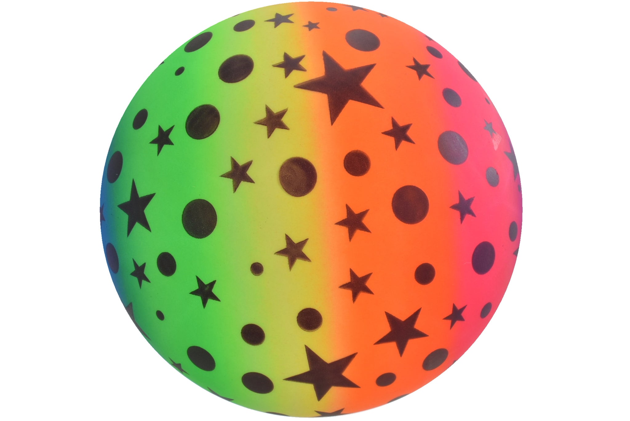 9 RAINBOW STARS & MOONS BALL - DEFLATED IN NET BAG. TY1025 \\\KD00797