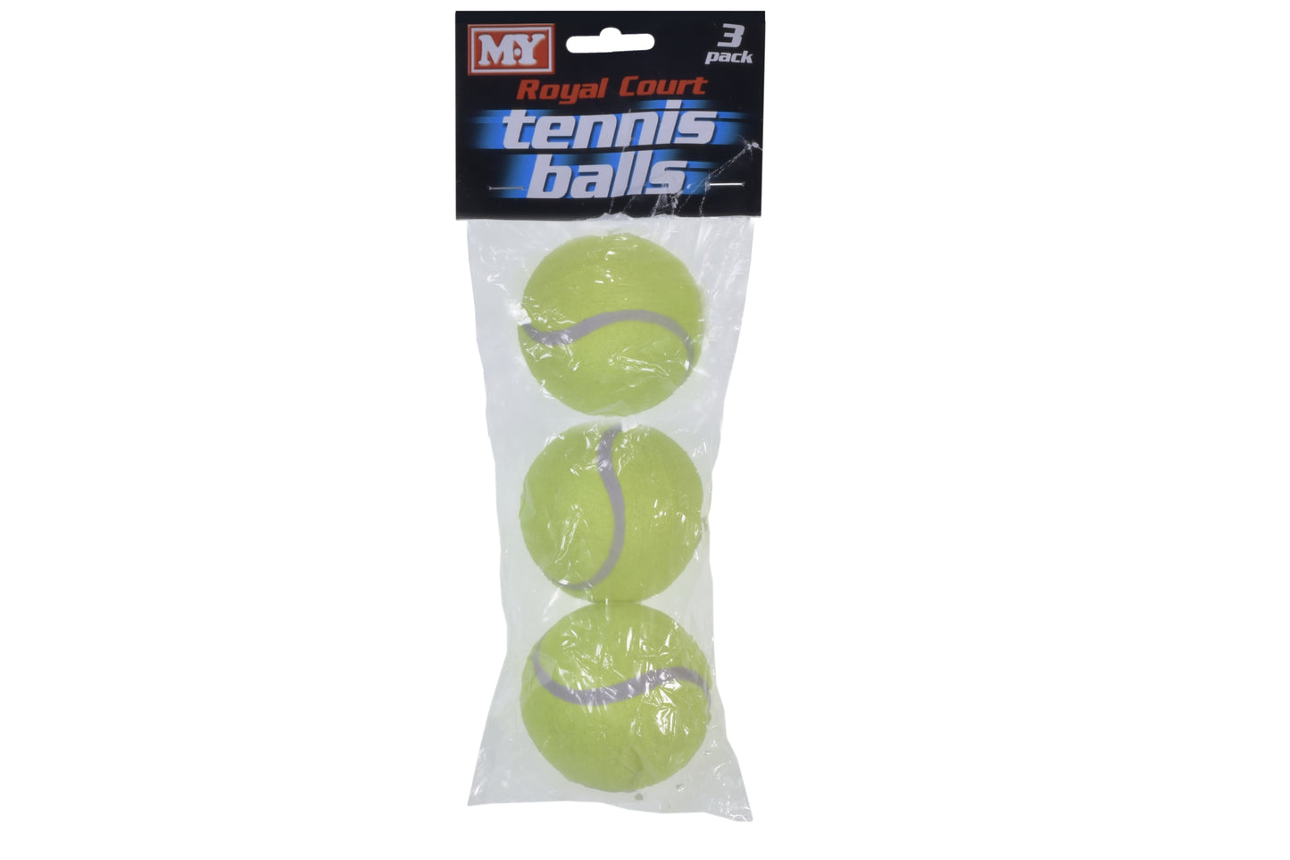 MY ROYAL COURT 3 PACK TENNIS BALLS IN POLYBAG. TY1528 \\\KD00799
