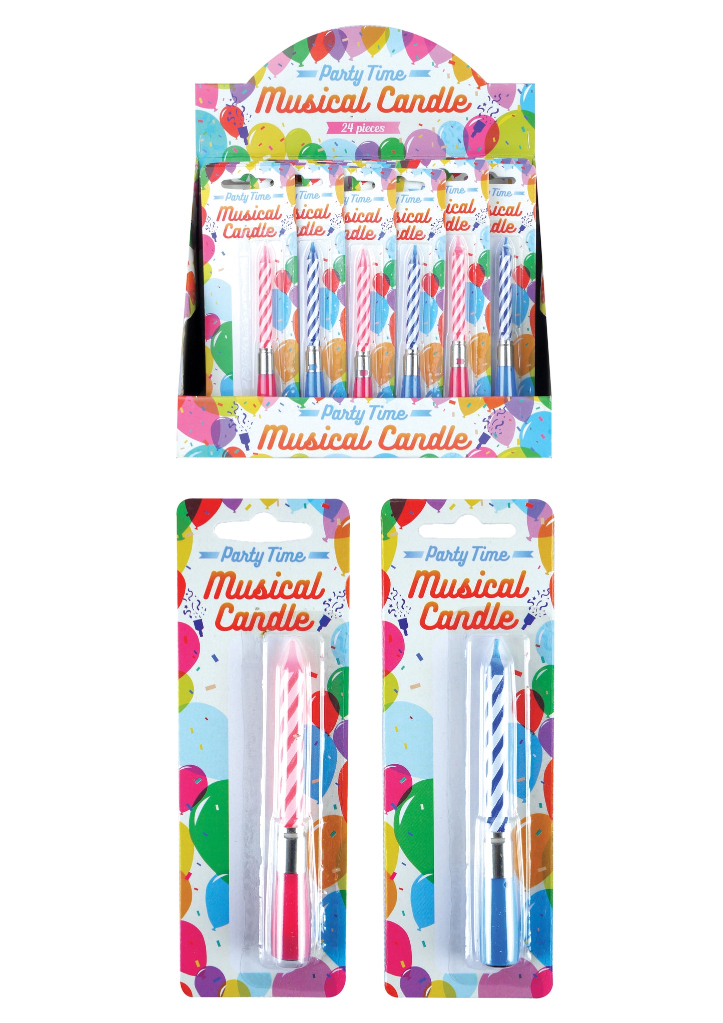 ASSORTED MUSICAL BIRTHDAY CANDLE. X50001 \\\KD00806