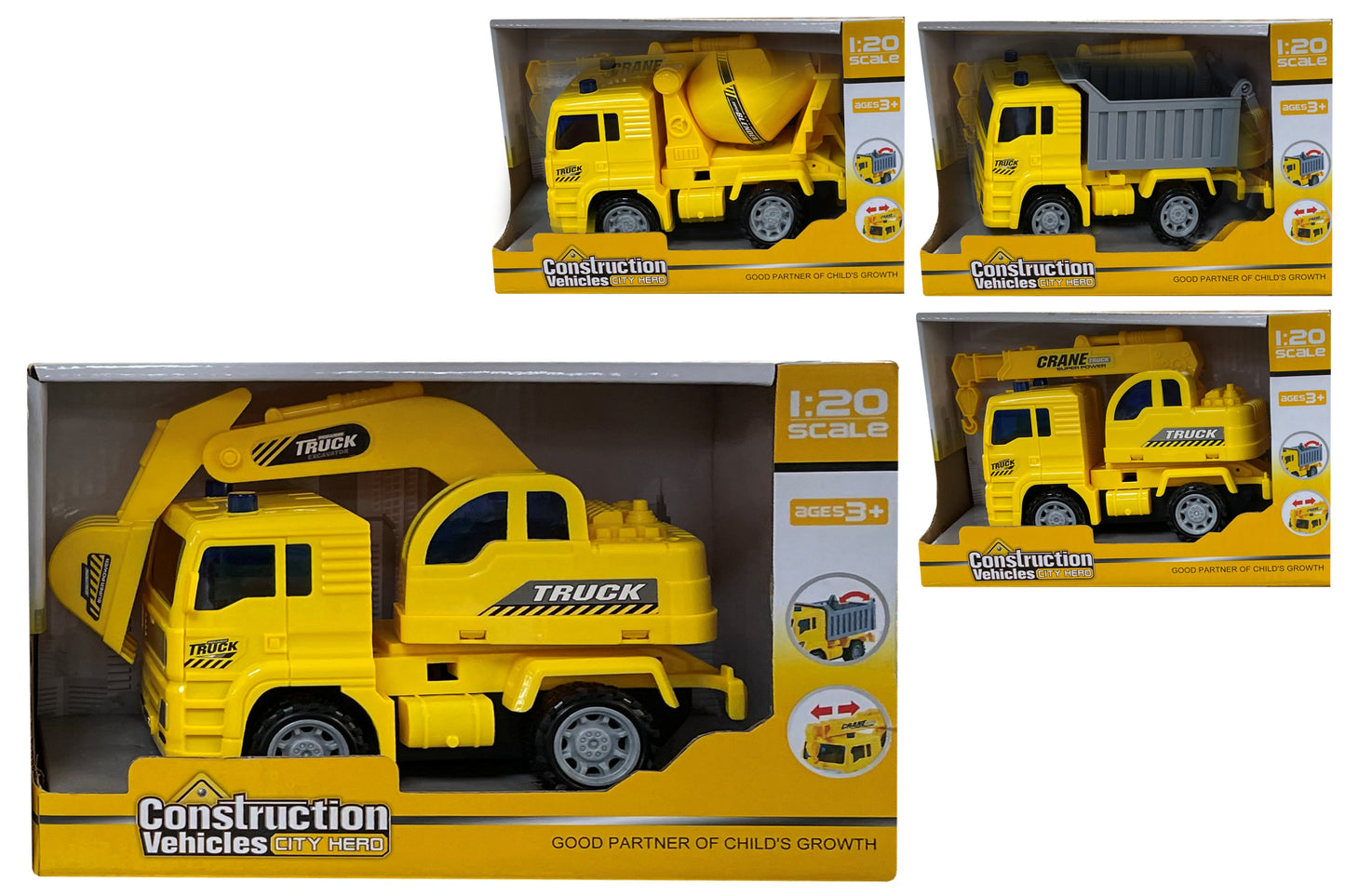FRICTION CONSTRUCTION VEHICLES 1:20. TY7349 \\\KD00825