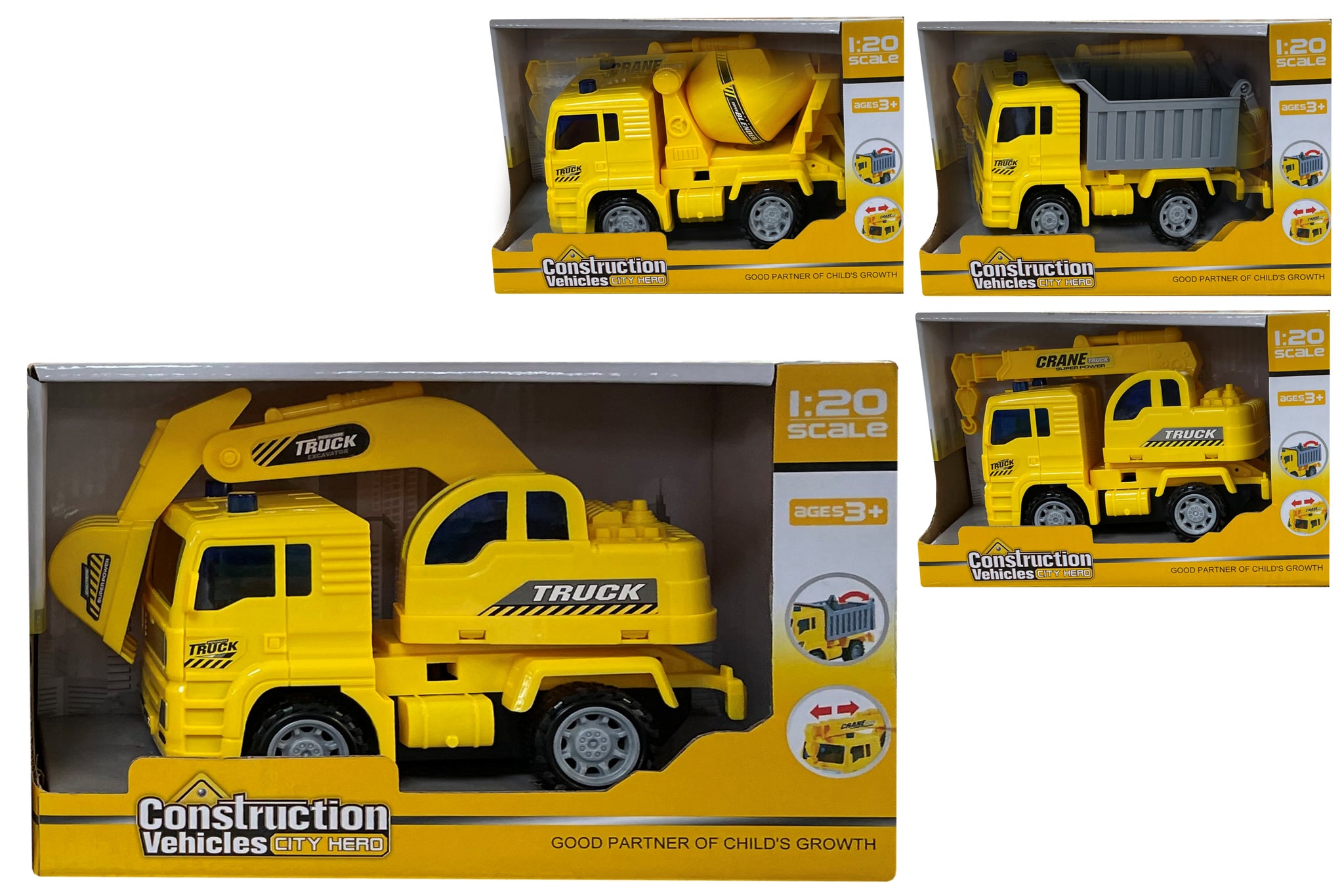 FRICTION CONSTRUCTION VEHICLES 1:20. TY7349 \\\KD00825