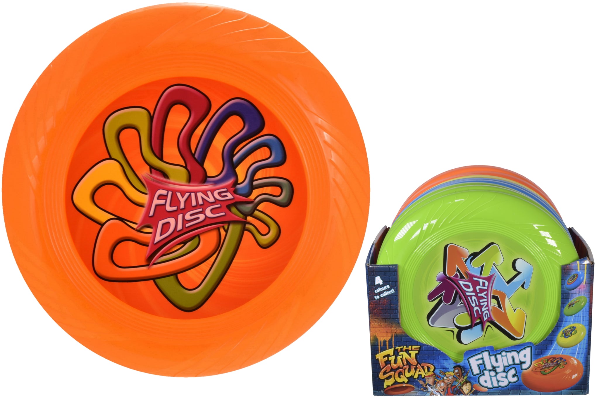10 FLYING DISC - 4 ASST COLS IN DISPLAY BOX (75G). TY9910 \\\KD00830