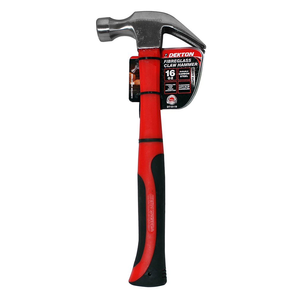 DEKTON CLAW HAMMER FIBREGLASS  HANDLE 16OZ. DT10119 \\\KD00832