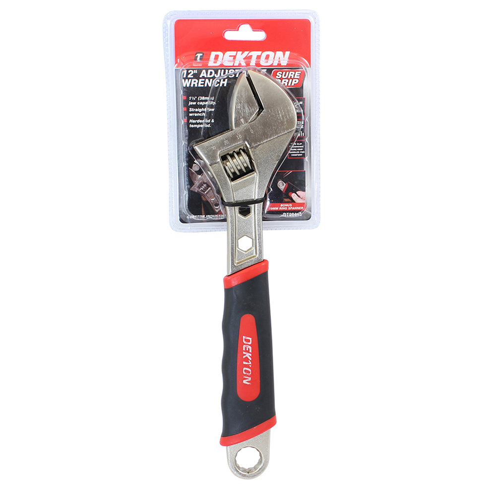 DEKTON SURE GRIP ADJUSTABLE SPANNER 12 INCH. DT20444 \\\KD00853