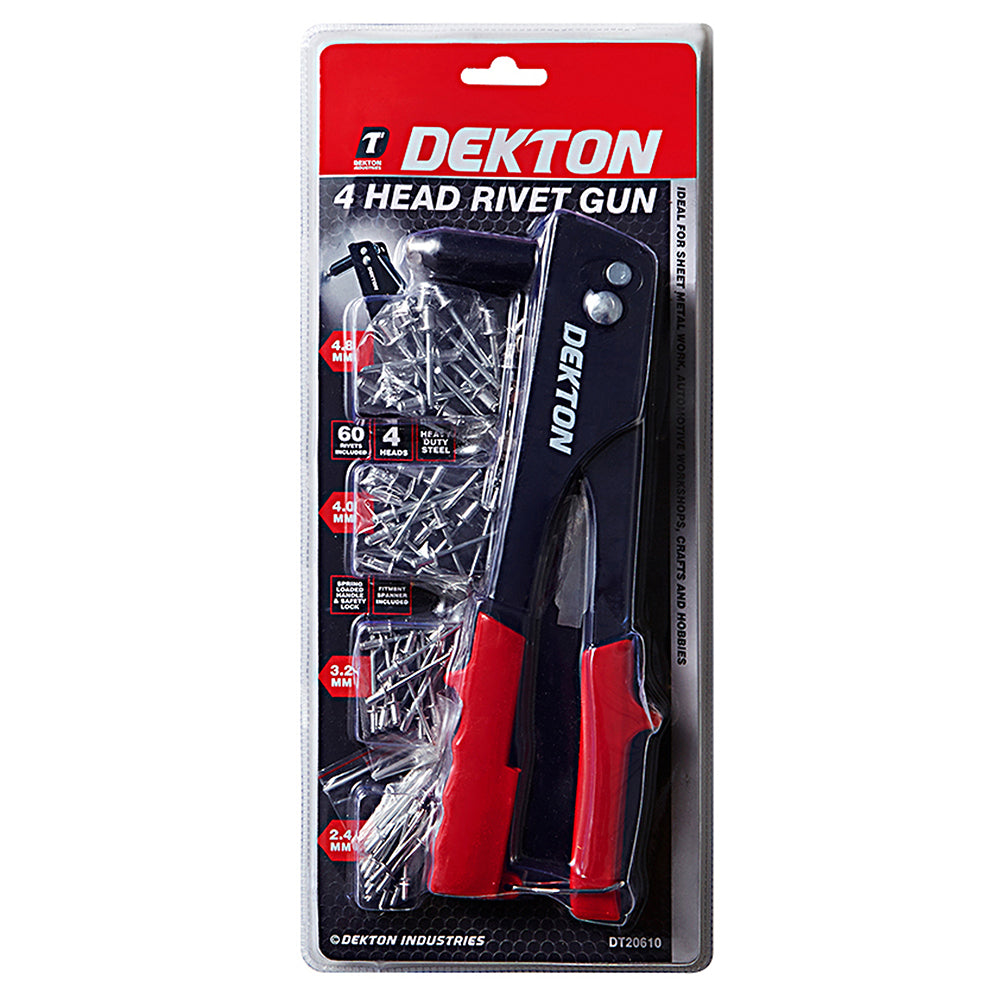 DEKTON 4 IN 1 HEAD RIVET GUN SET. DT20610 \\\KD00854