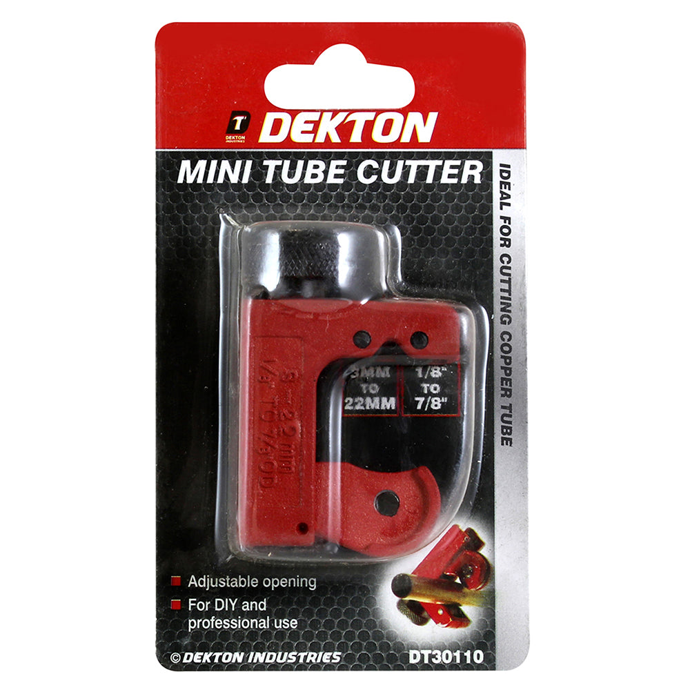 DEKTON ADJUSTABLE MINI TUBE CUTTER 3MM - 22MM. DT30110 \\\KD00860