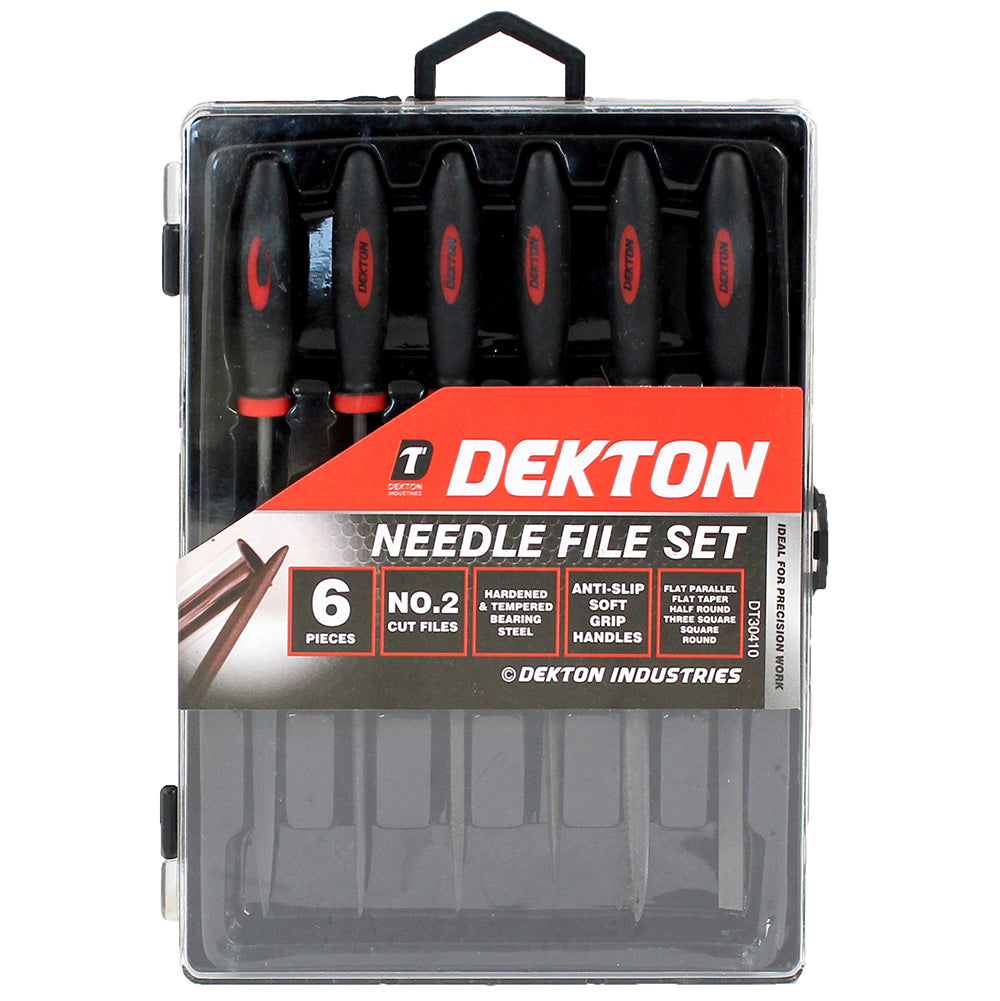 DEKTON NEEDLE FILE SET 6PCS IN A CASE. DT30410 \\\KD00867