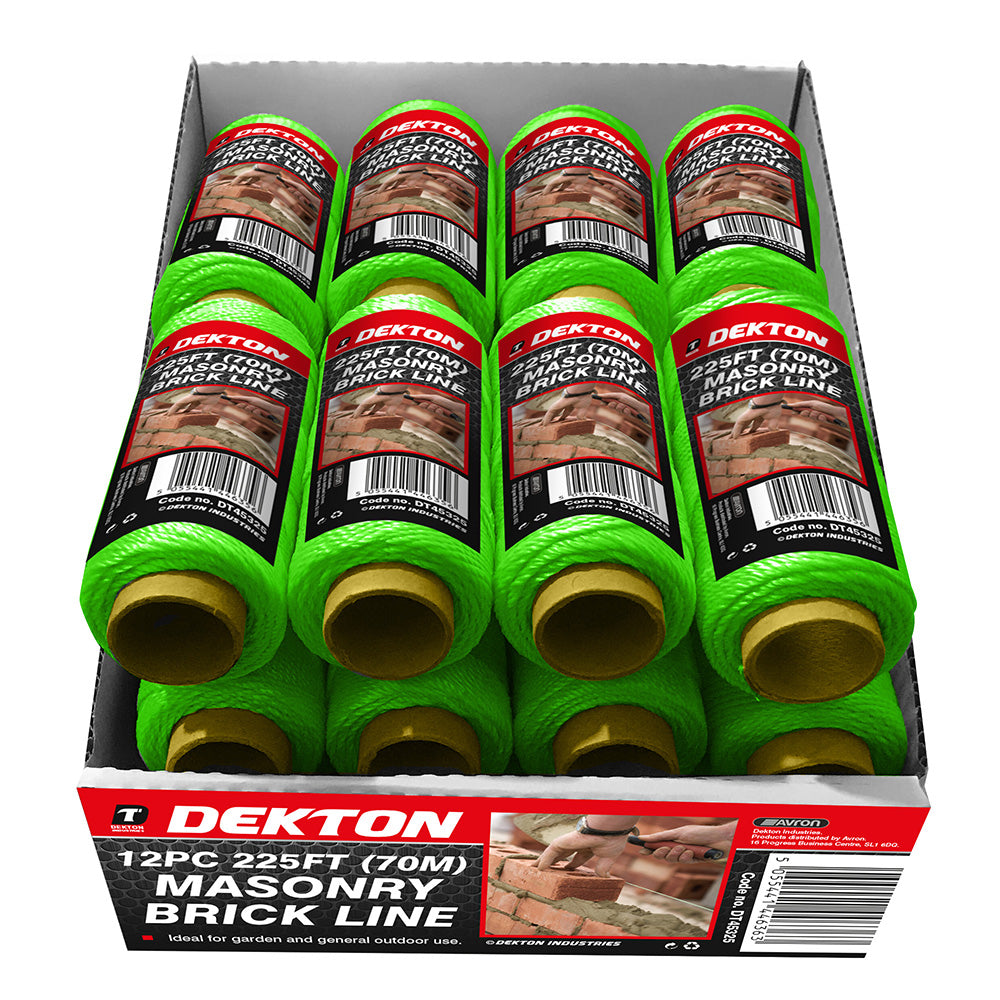 DEKTON MASONARY BRICK LINE 225FT (70M) HI VIS G 24/PK. DT45325 \\\KD00883