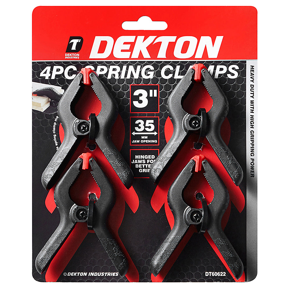 DEKTON HEAVY DUTY NYLON SPRING CLAMPS 3 INCH / 75MM 4/PK. DT60622 \\\KD00893
