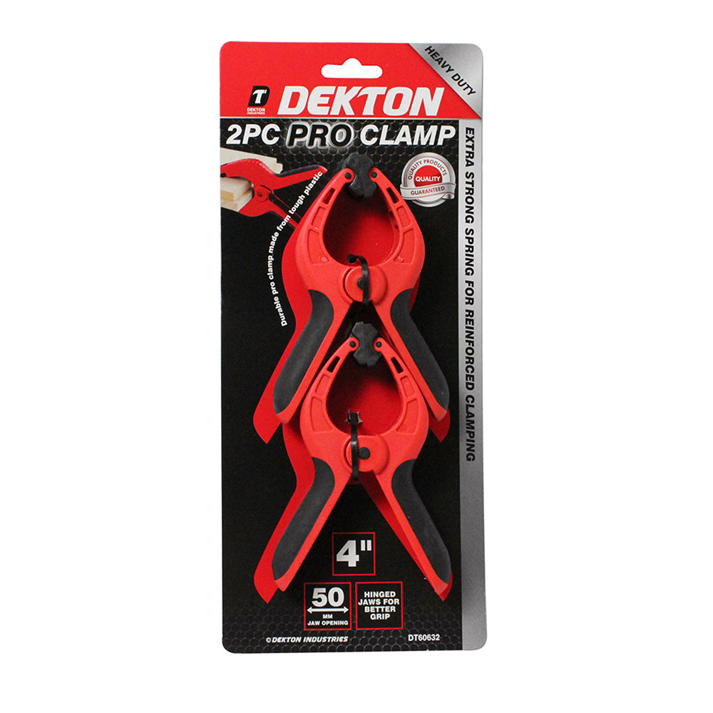 DEKTON HEAVY DUTY PRO NYLON SPRING CLAMPS 4 INCH / 100MM 2/PK. DT60632 \\\KD00897