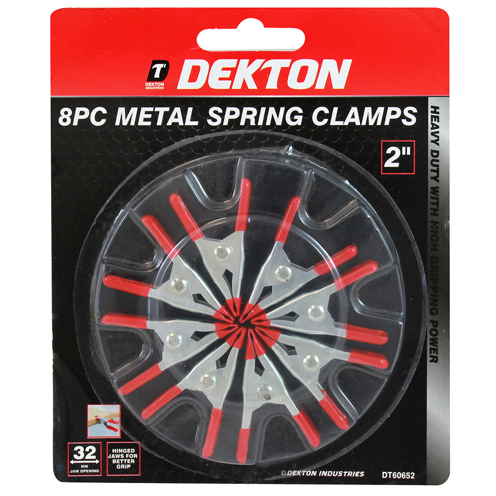 DEKTON METAL SPRING CLAMP TIPPED GRIP 2INCH / 50MM 8/PK. DT60652 \\\KD00899
