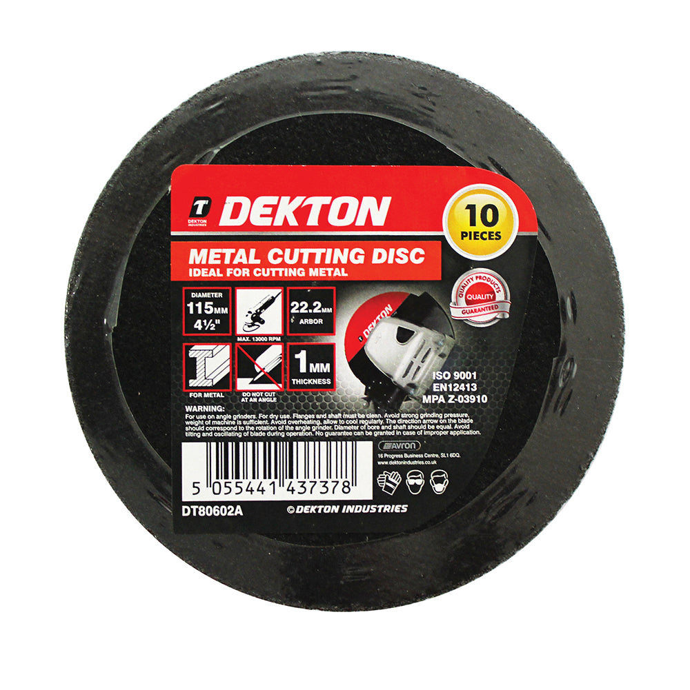DEKTON ULTRA THIN METAL CUTTING DISC 115MM 10/PK. DT80602A \\\KD00910