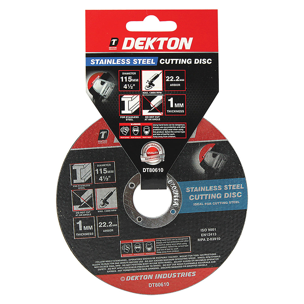 DEKTON ULTRA THIN STAINLESS STEEL CUTTING DISC 115MM. DT80610 \\\KD00911