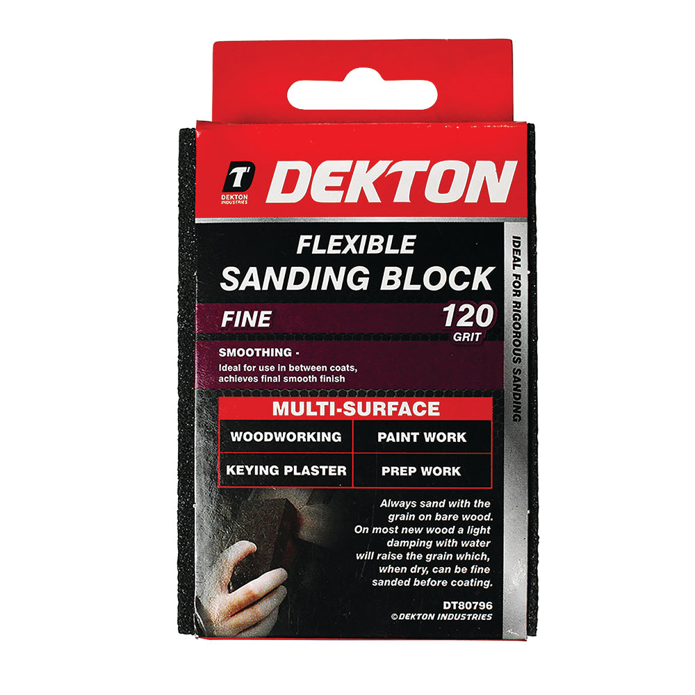DEKTON FLEXIBLE FINE SANDING BLOCK 120 GRIT. DT80796 \\\KD00928