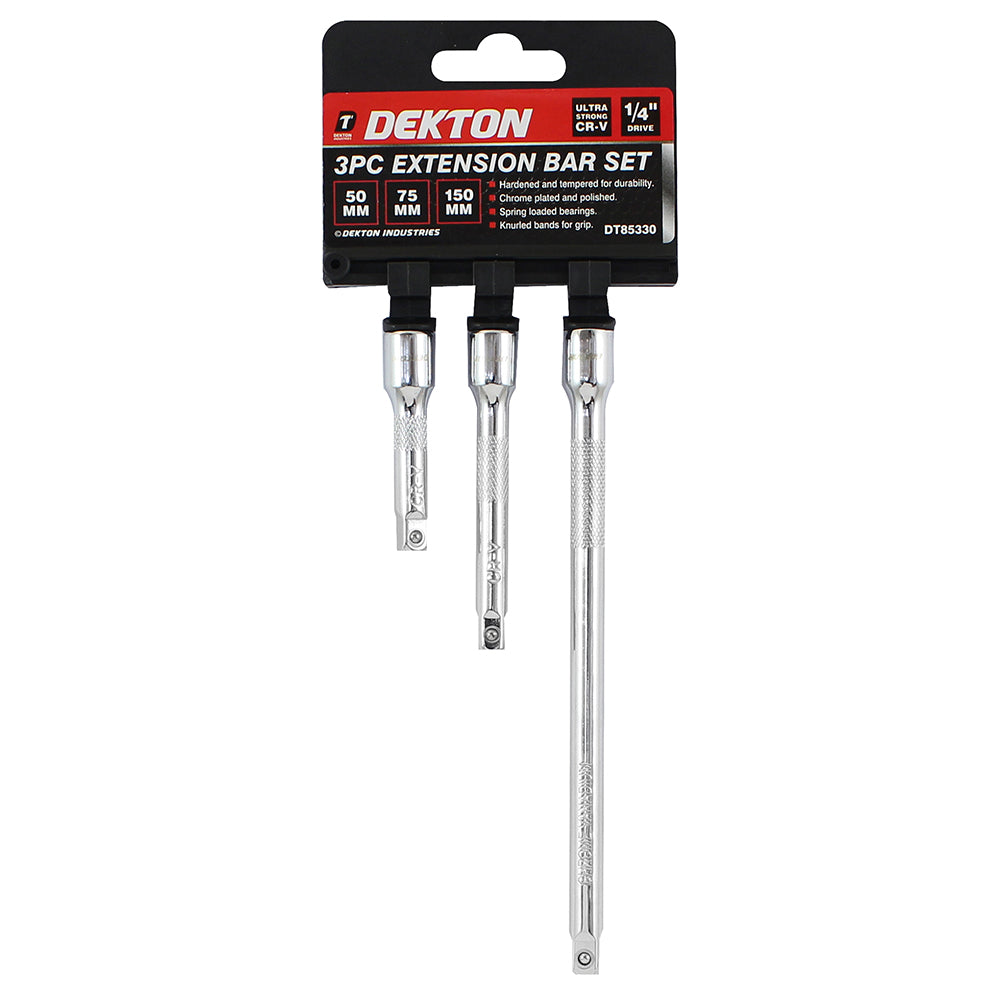 DEKTON 1/4' WOBBLE DRIVE EXTENSION BAR SET 3/PK. DT85330 \\\KD00932