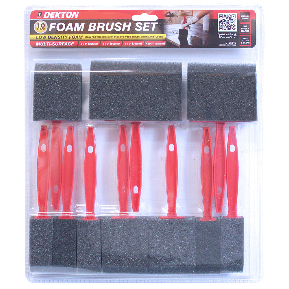 DEKTON FOAM BRUSH SET 10/PK. DT95840 \\\KD00938