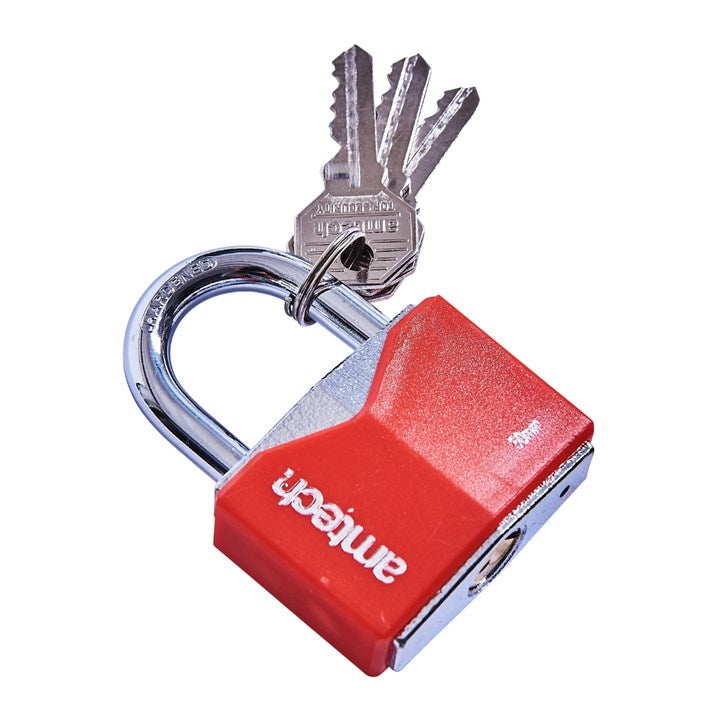 AMTECH RHOMBIC CHROME PLATED IRON PADLOCK 50MM. AMT0705 \\\KD00943