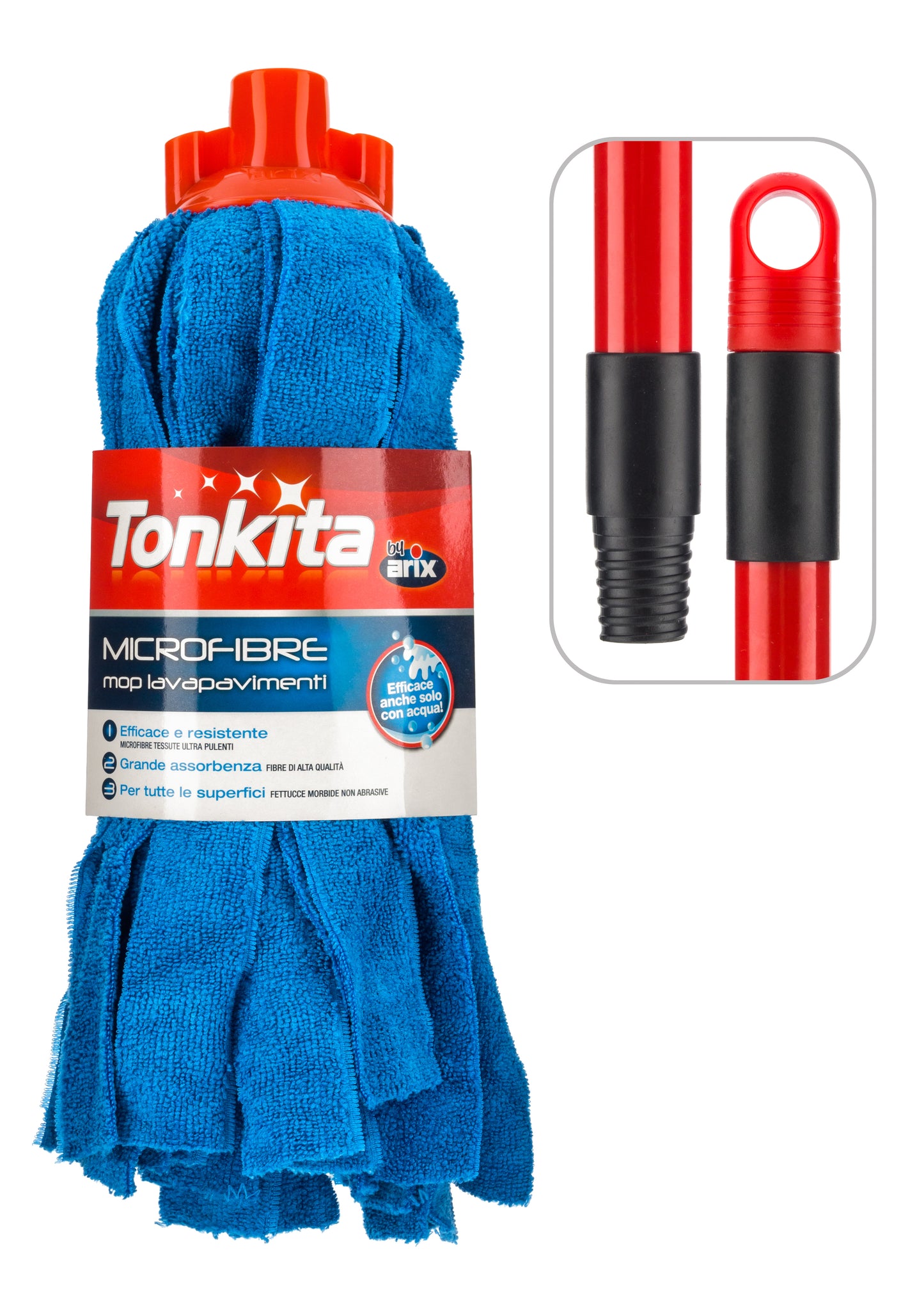 TONKITA MICROFIBRE MOP WITH HANDLE. TK020M \\\KD00985