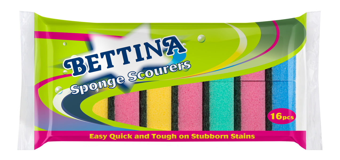 BETTINA SPONGE SCOURER 16/PK. B17316 \\\KD01000