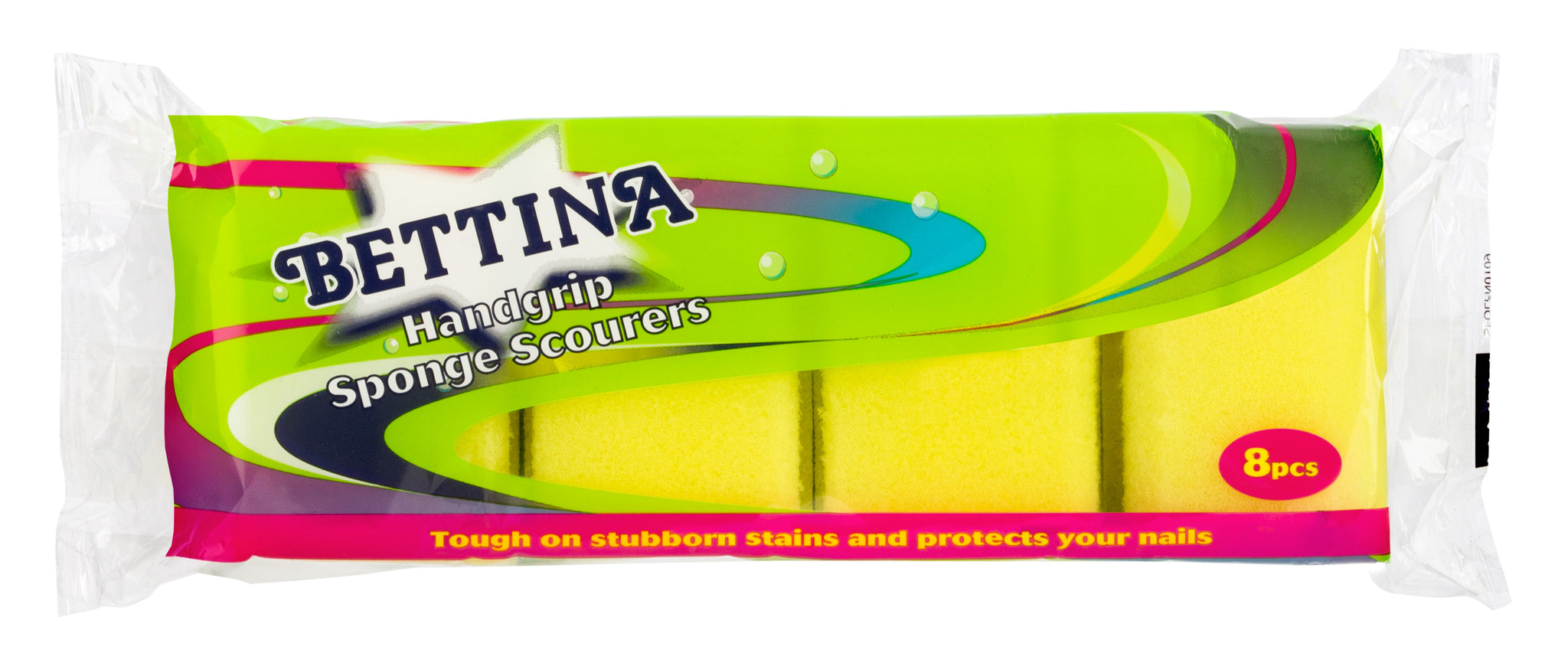 BETTINA HANDGRIP SPONGE SCOURERS 8/PK. B328E \\\KD01002