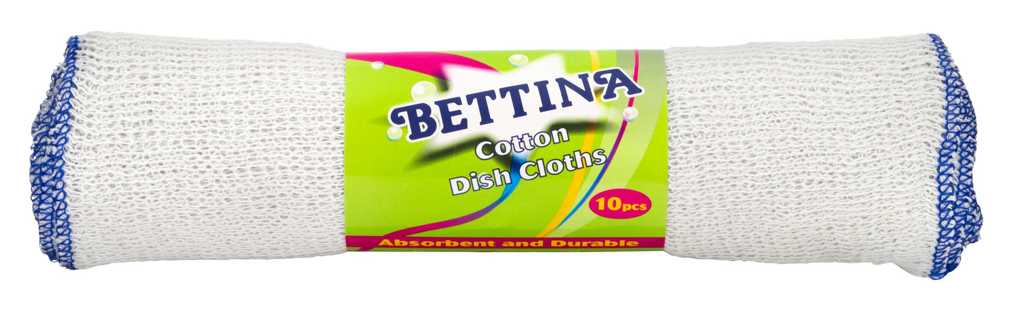 BETTINA COTTON DISH CLOTH 10/PK. B201 \\\KD01004