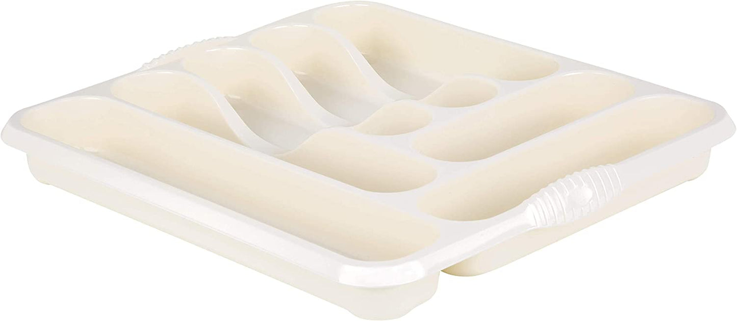 WHAM CASA LARGE CUTLERY/DRAWER TRAY SOFT CREAM. WHAM17343 \\\KD01078