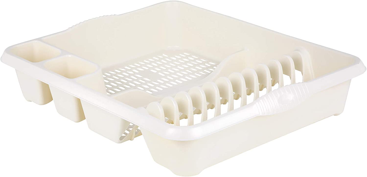 WHAM CASA LARGE DISH DRAINER SOFT CREAM. WHAM17293 \\\KD01082