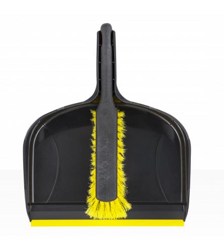 WHAM EDEN JUMBO DUSTPAN & BRUSH SET BLACK/YELLOW. WHAM21610 \\\KD01130