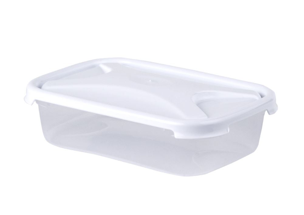 WHAM CUISINE 800ML RECT FOOD BOX & LID CLEAR/ICE WHITE. WHAM12370 \\\KD01147
