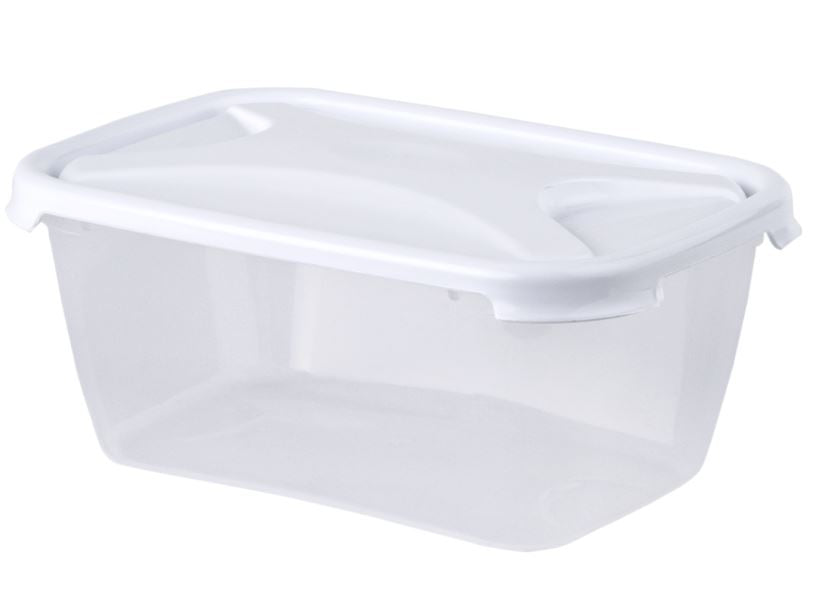 WHAM CUISINE 1.2L RECT FOOD BOX & LID CLEAR/ICE WHITE. WHAM12371 \\\KD01148