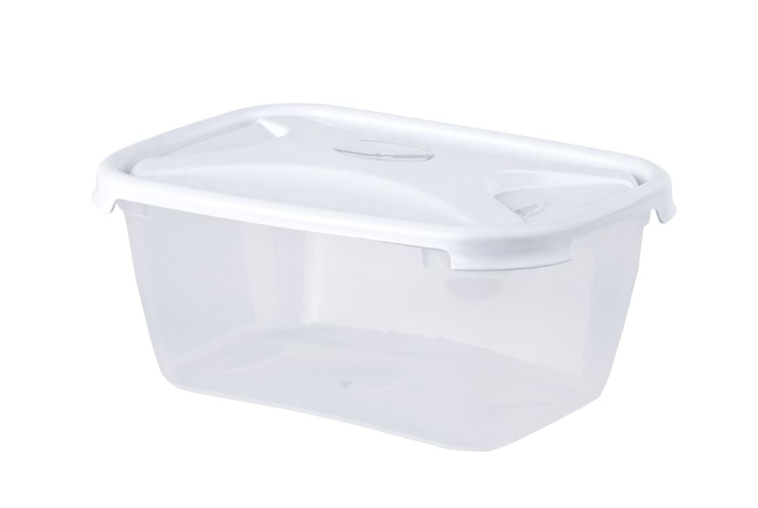 WHAM CUISINE 2L RECT FOOD BOX & LID CLEAR/ICE WHITE. WHAM12373 \\\KD01150