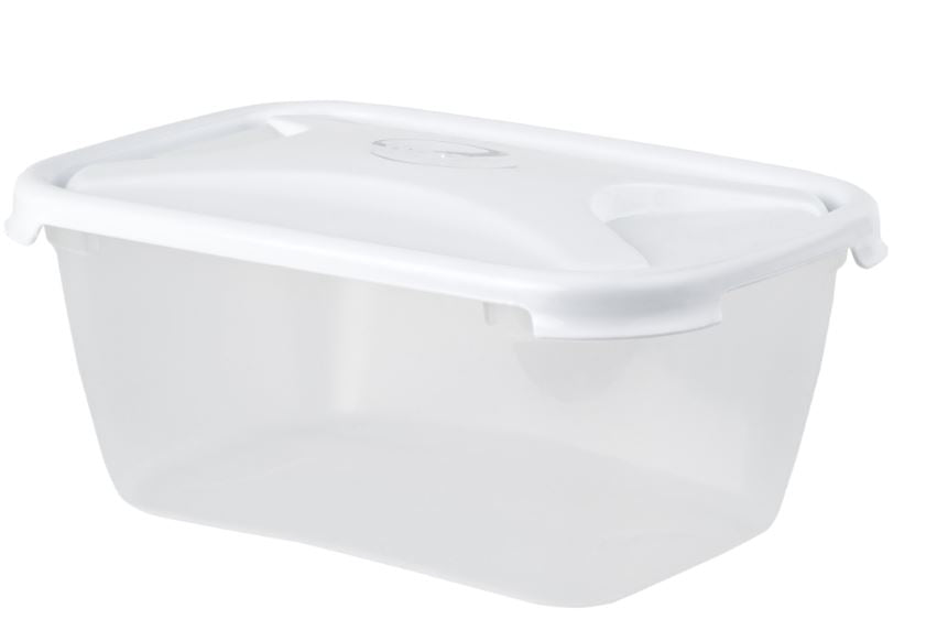WHAM CUISINE 3.6L RECT FOOD BOX & LID CLEAR/ICE WHITE. WHAM12375 \\\KD01153
