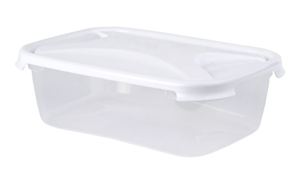 WHAM CUISINE 4.5L RECT FOOD BOX & LID CLEAR/ICE WHITE. WHAM12376 \\\KD01154