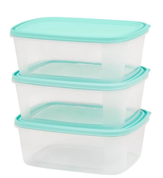 WHAM SET 3 EVERYDAY 2L FOOD BOX & LID CLEAR/ASSORTED. WHAM35825 \\\KD01156