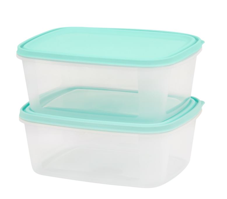 WHAM ASSORTED COLOUR EVERYDAY FOOD BOX WITH LID 2/PK. WHAM35850 \\\KD01157