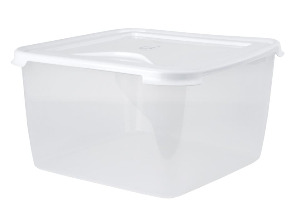 WHAM CUISINE 15L LARGE SQUARE FOOD BOX & LID CLEAR/ICE WHITE. WHAM12203 \\\KD01160