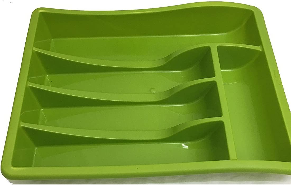 WHITEFURZE LARGE CUTLERY TRAY LIME GREEN. H1310G \\\KD01192