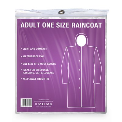 UNISEX PVC ADULT RAINCOAT / PONCHO. JL0007 \\\KD01208